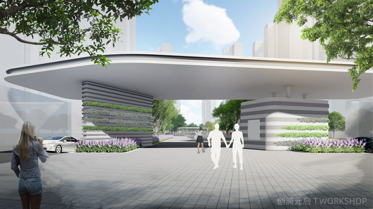 周口某住宅展示区景观景观设计-创浦元启